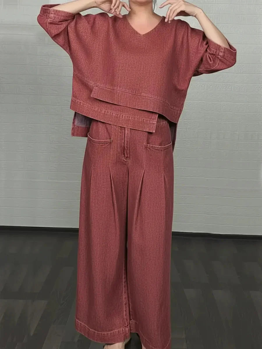 Ojinika - Günlük Denim İki Parça Takım