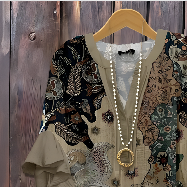 Jaycie - Desenli Zarif Bluz