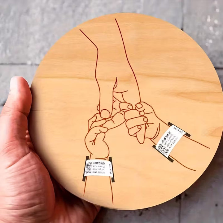 BirthMark - Ahşap Doğum Bileziği Plaketi