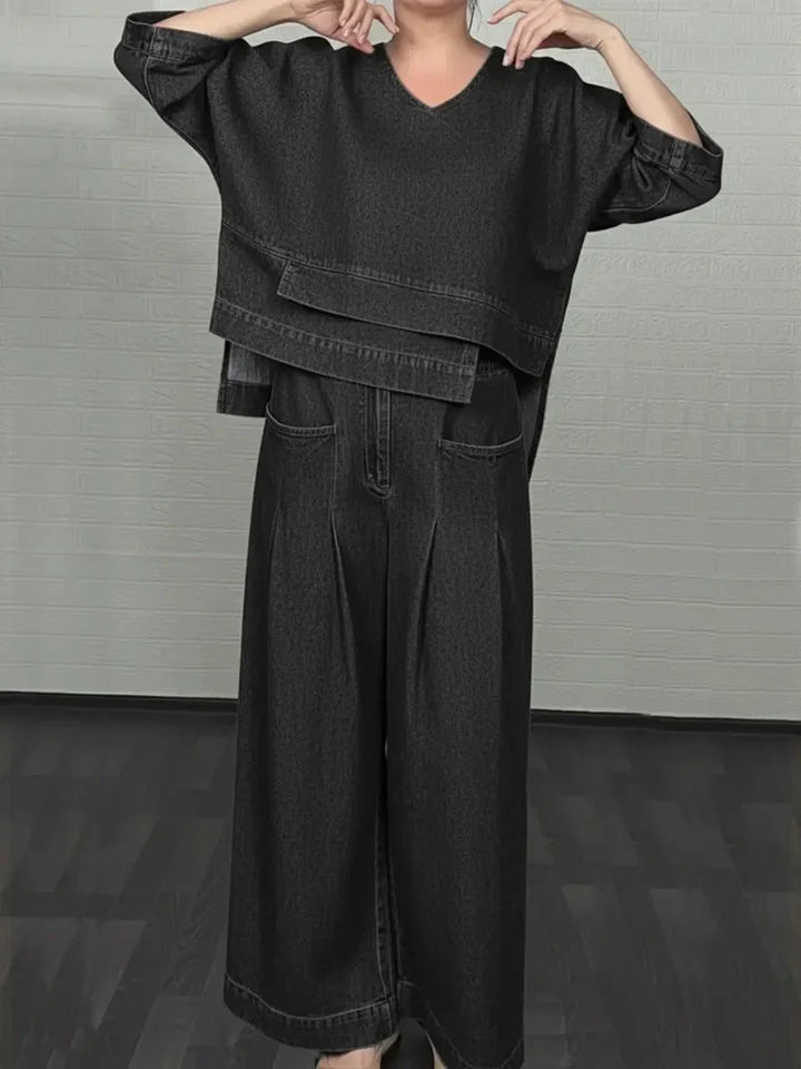 Ojinika - Günlük Denim İki Parça Takım