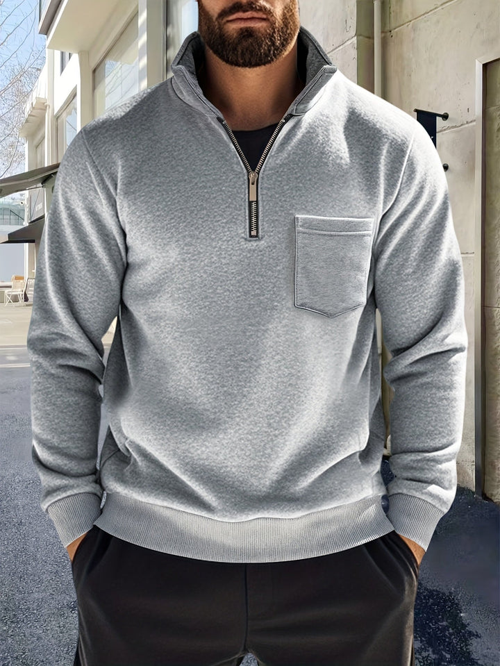 Nistor - Yarım Fermuarlı Uzun Kollu Gömlek