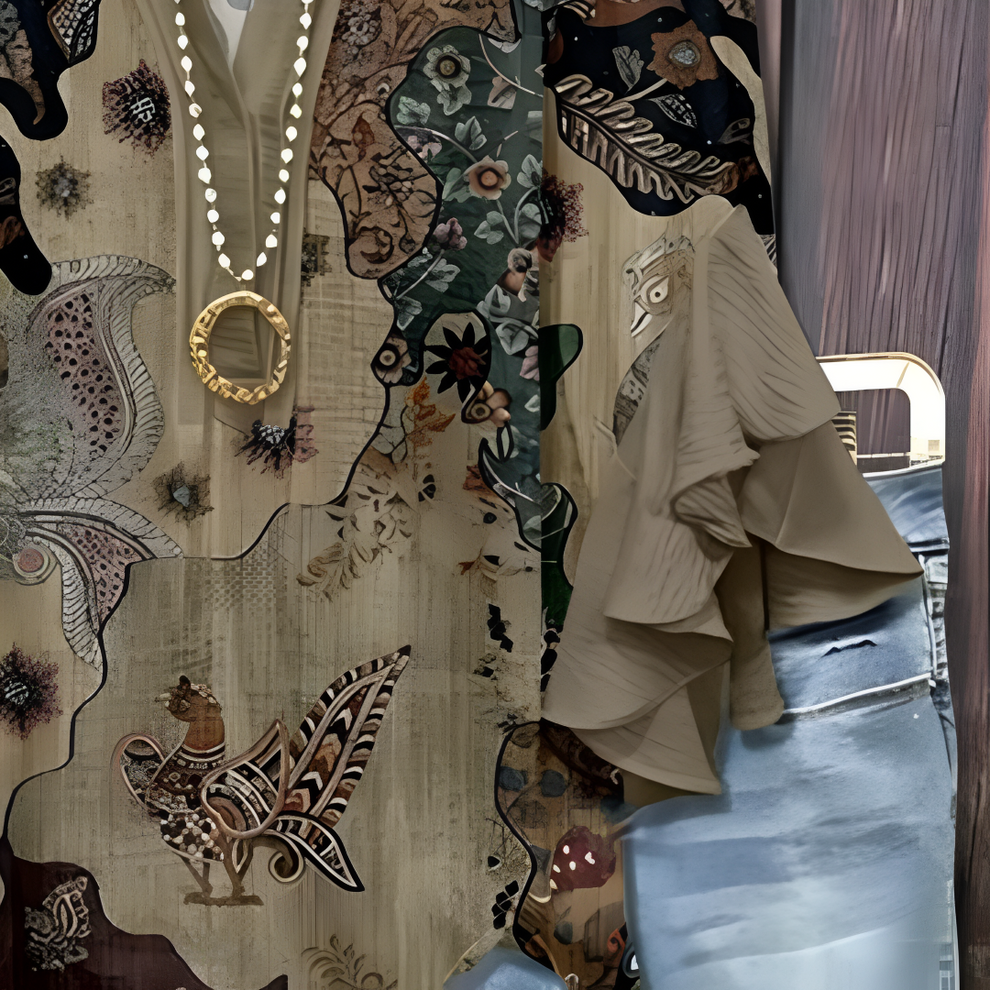 Jaycie - Desenli Zarif Bluz