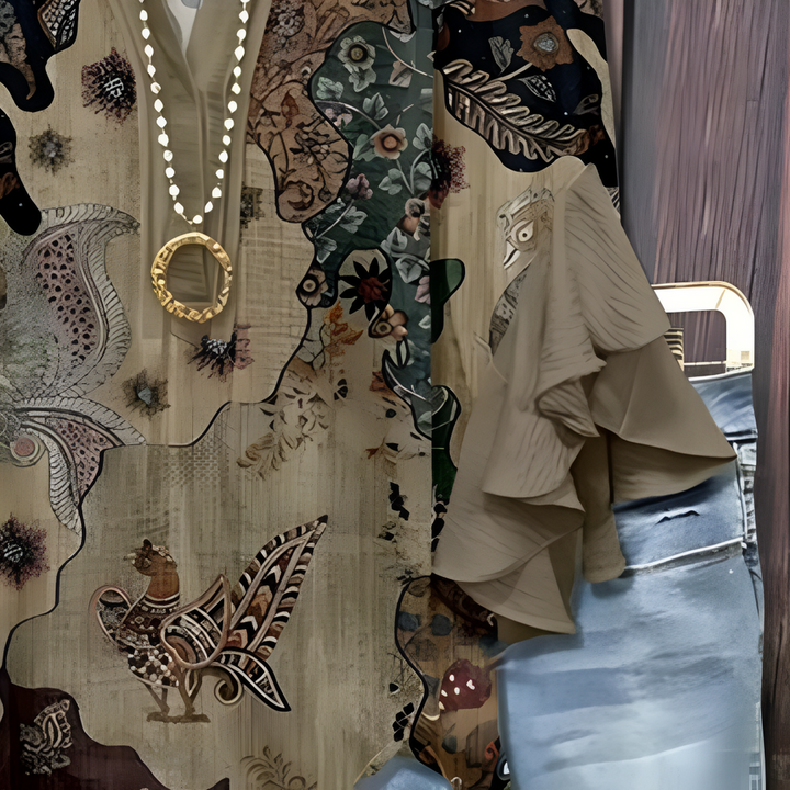 Jaycie - Desenli Zarif Bluz