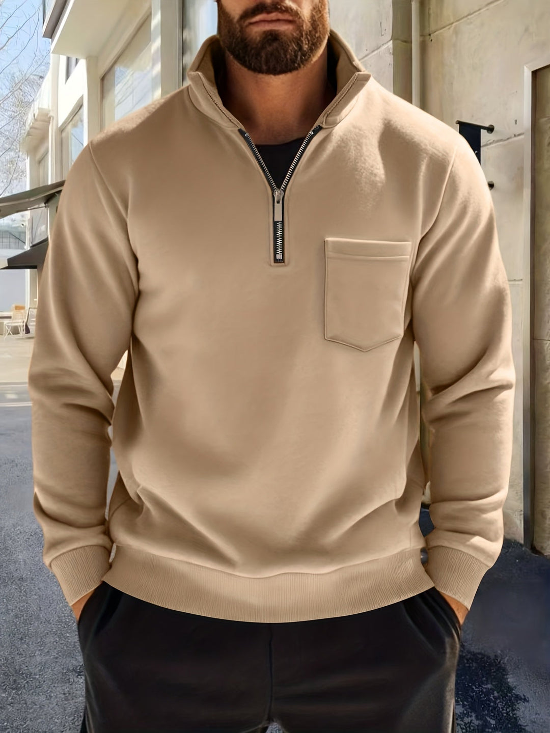 Nistor - Yarım Fermuarlı Uzun Kollu Gömlek