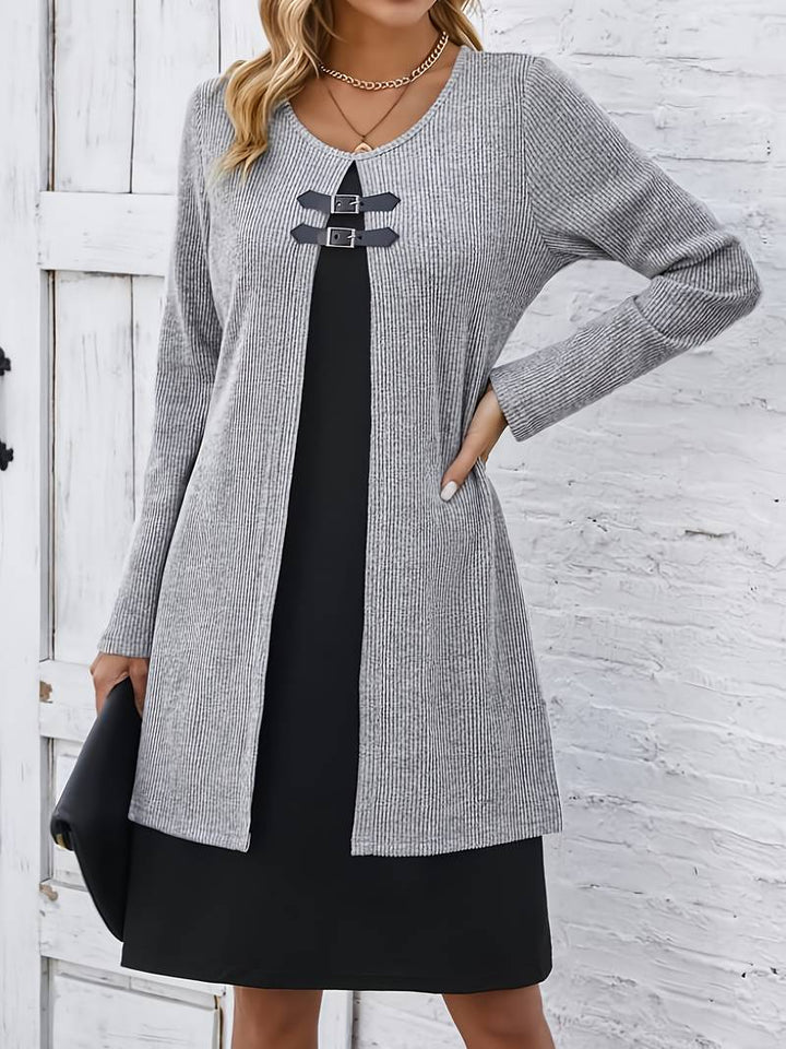 Shirahoshi - Sonbahar Ve Kış Yuvarlak Yakalı İki Parçalı Takım Elbise