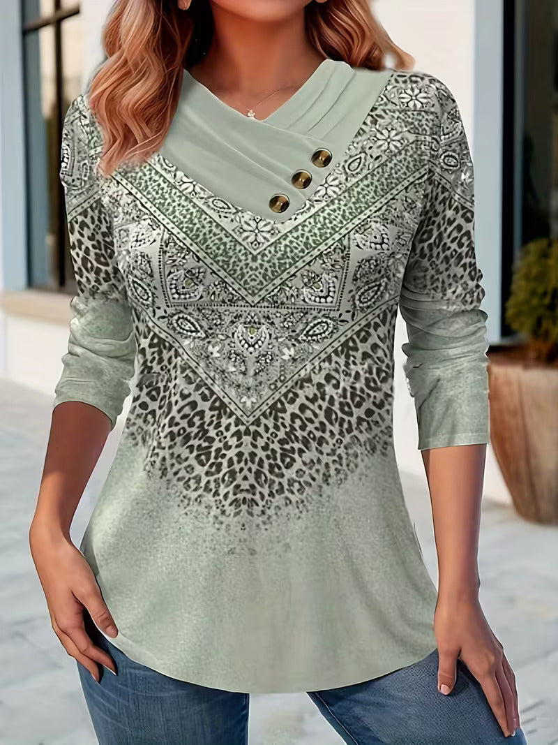 Dainora - Etnik Stil Tatar Desenli Mini Elbise