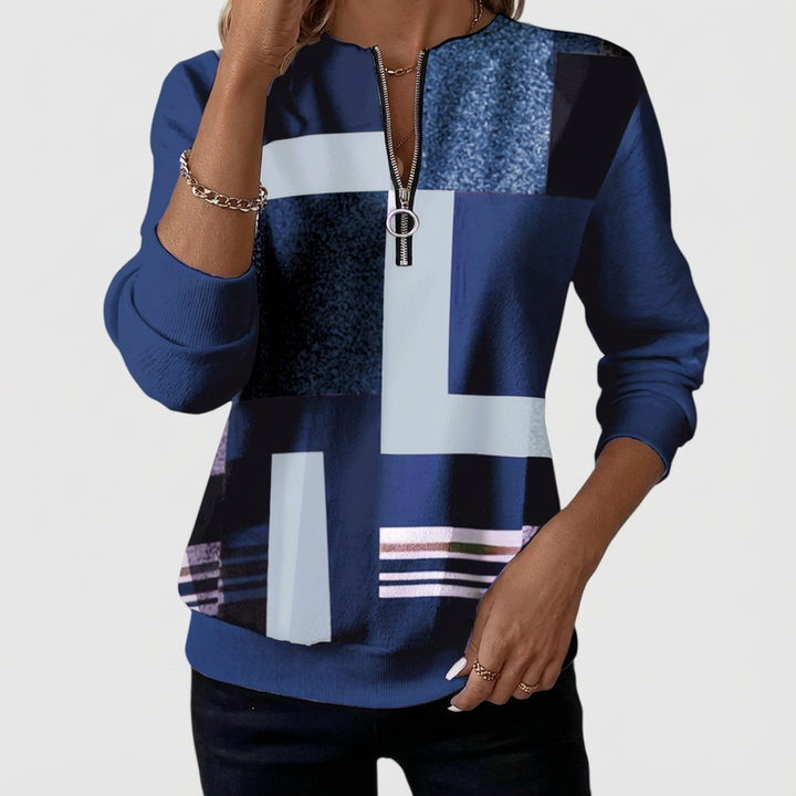 Nivah - Zarif Yarım Fermuarlı Sweatshirt