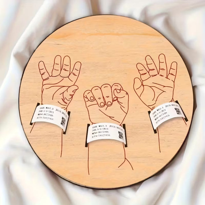 BirthMark - Ahşap Doğum Bileziği Plaketi