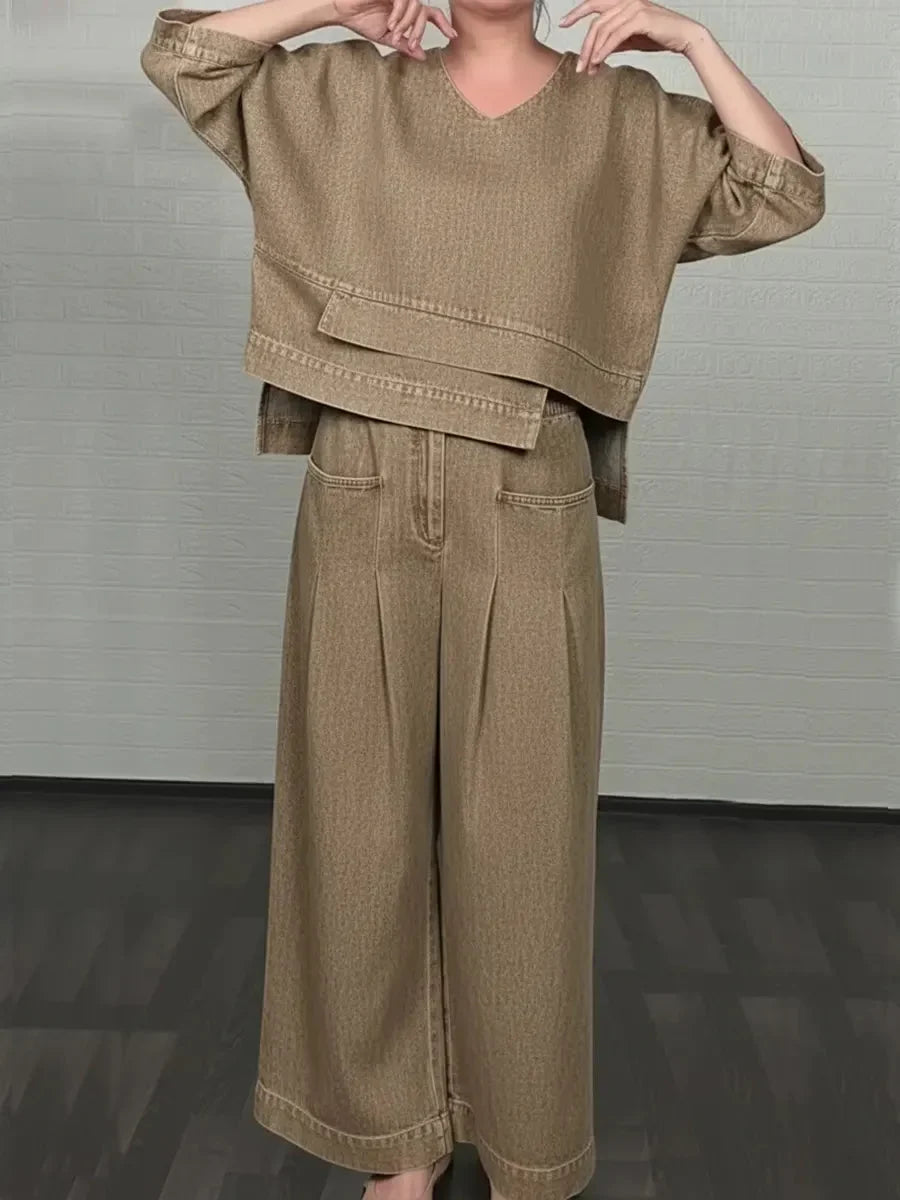 Ojinika - Günlük Denim İki Parça Takım