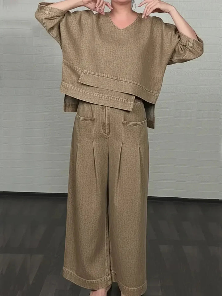 Ojinika - Günlük Denim İki Parça Takım