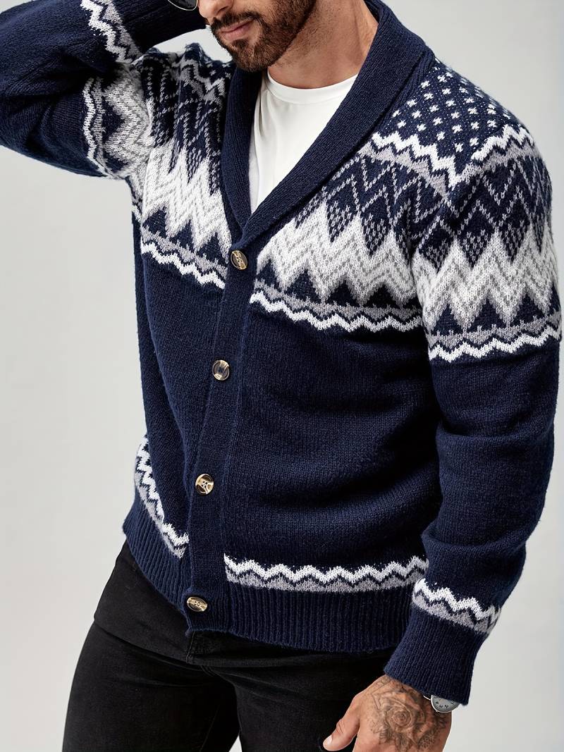 Elroy - Rahat Geometrik Desenli Kazak