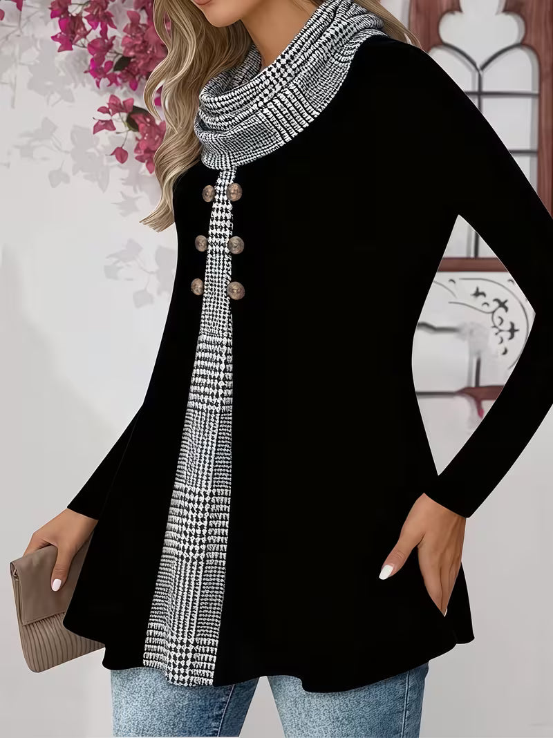 Sahar - Fırfırlı Yakalı Tişört