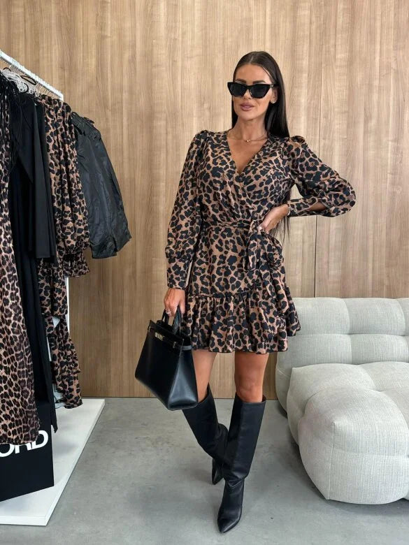 Adinda - Çiçek Desenli Mini Elbise