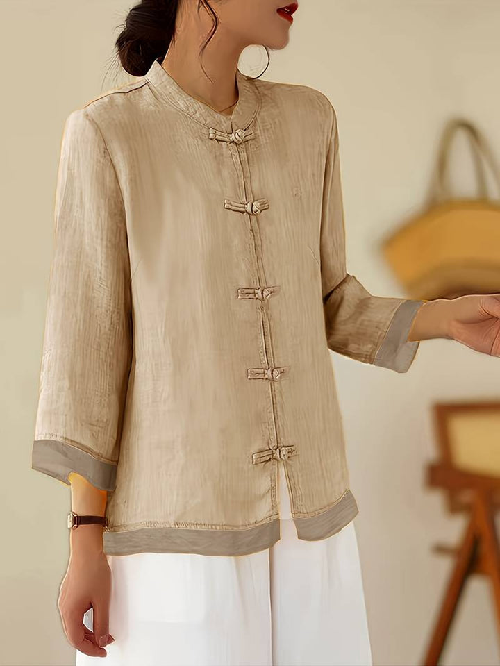 Sigal - Patchwork Tasarımlı Vintage Bol Kesim Gömlek