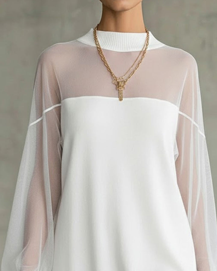 Yenaya - Fener Kollu Örgü Mini Elbise