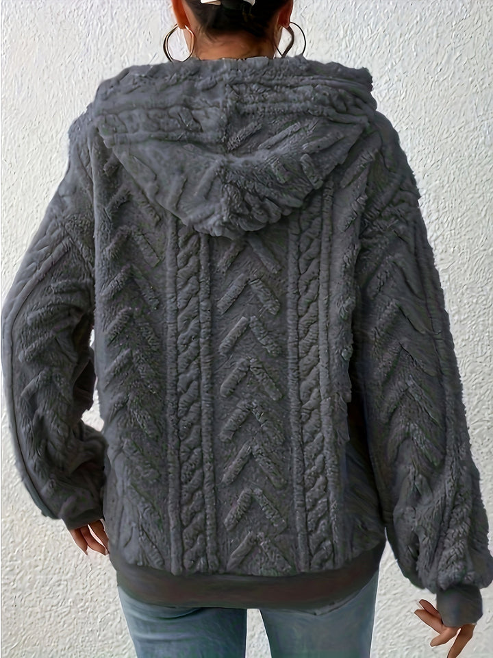 Andrine - Uzun Kollu Kapüşonlu Ceket