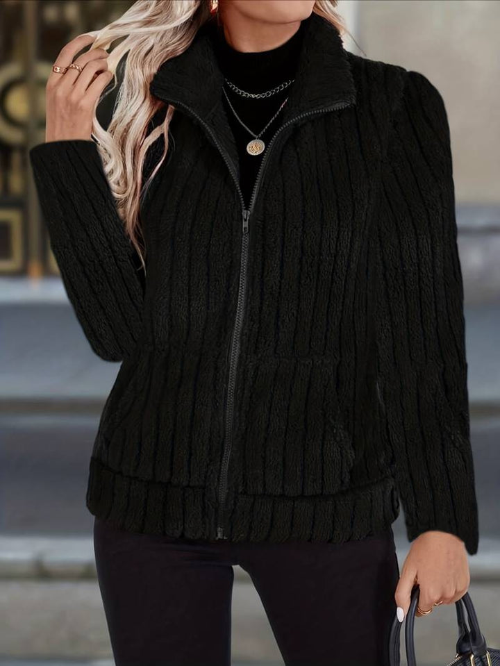 Zoharia - Cepli Şık Uzun Kollu Kışlık Ceket