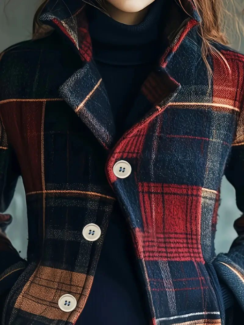 Marsai - Ekose Desenli Kısa Ceket