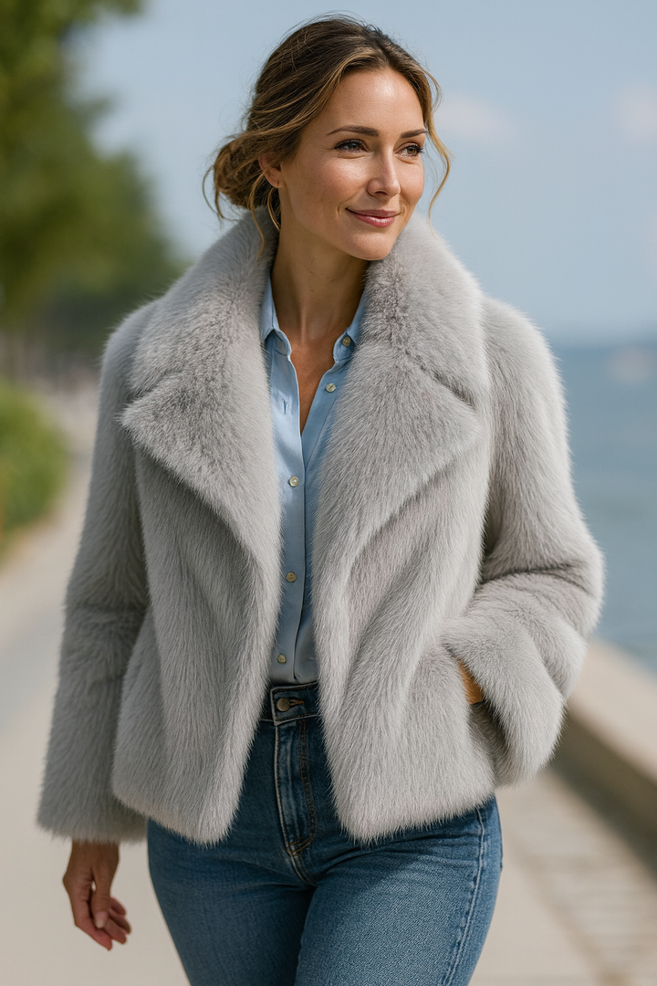 Quaithe - Yumuşak Kürk Büyük Boy Mont