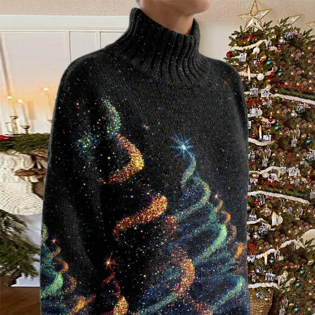 Helda - Yıldız desenli Noel kazağı