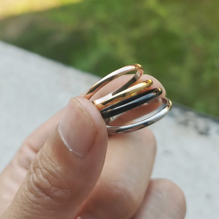 PureHalo - Anti-alerjik Pürüzsüz Basit Yüzükler