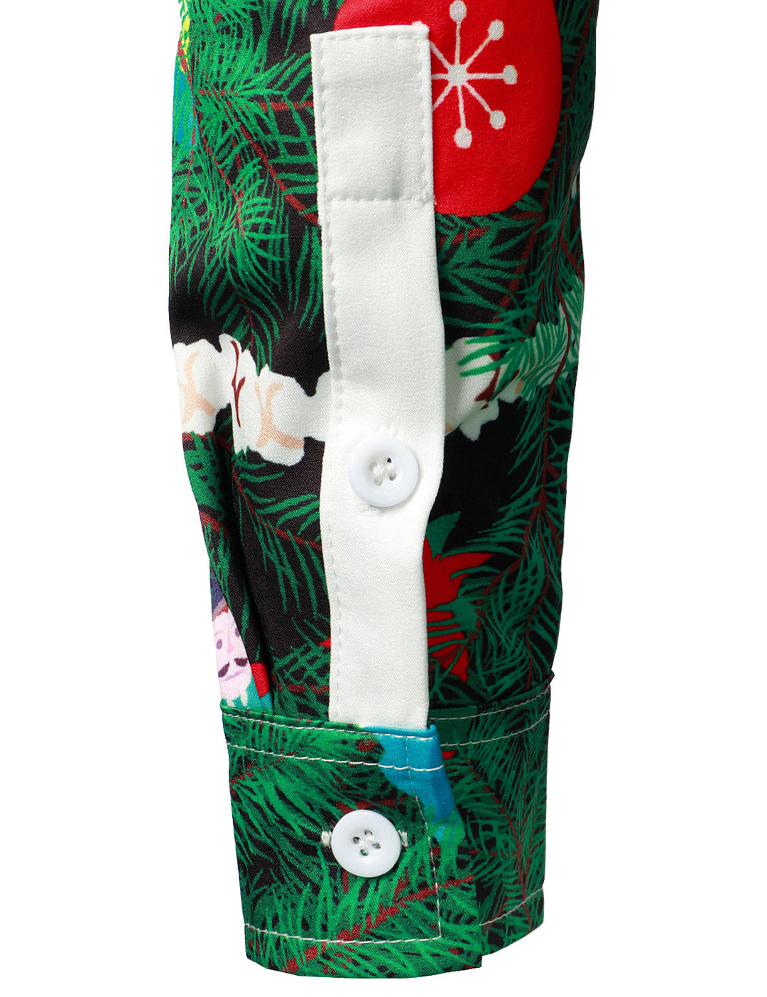 Gason - Erkekler için Noel Ağacı Kamuflaj Desenli Normal Kesim Eğlenceli Kıyafet Temalı Üst Uzun Kollu Gömlek