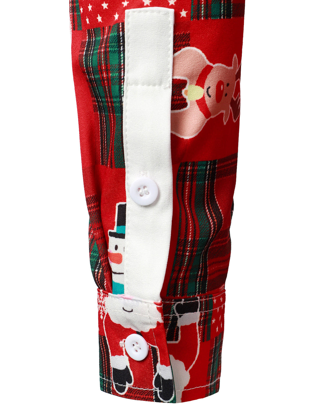 Hunter - Erkekler için Vintage Kırmızı Tartan Eğlenceli Tatil Grim Noel Uzun Kollu Gömlek