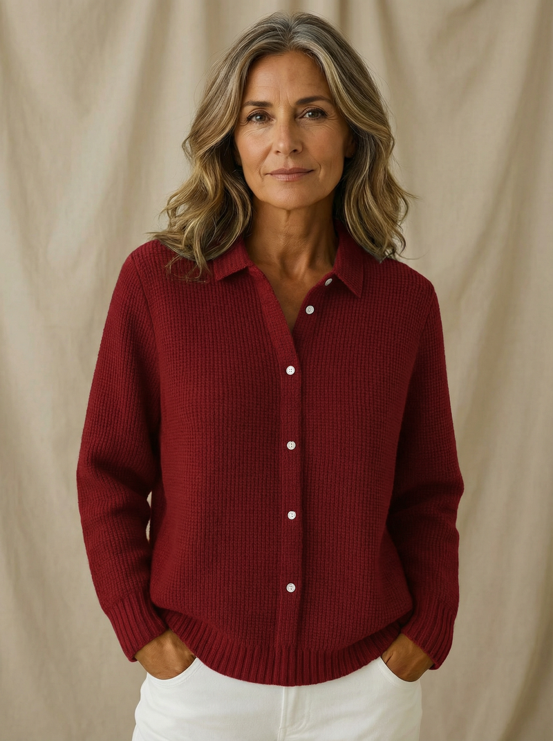 Nofar - Klasik Düğmeli Örgü Hırka