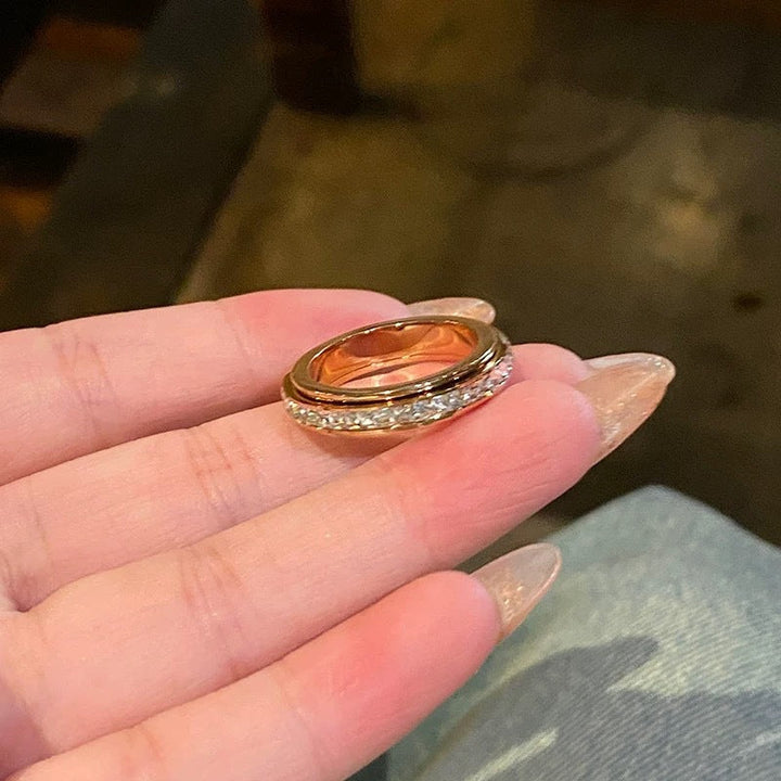 Nubia - Lüks Çelik Dönen Spinner Yüzük