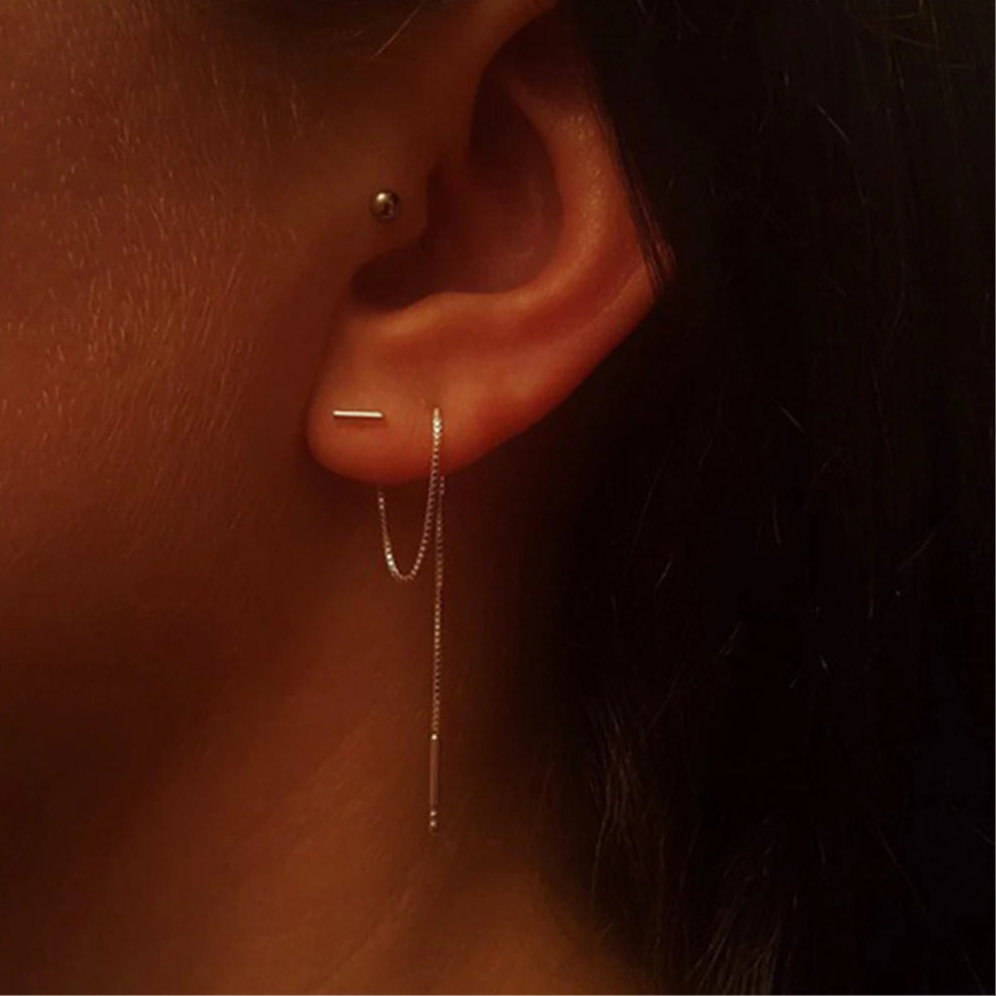 Jolana - T Şeklinde Zincir Küpe