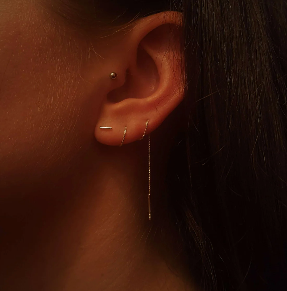 Jolana - T Şeklinde Zincir Küpe