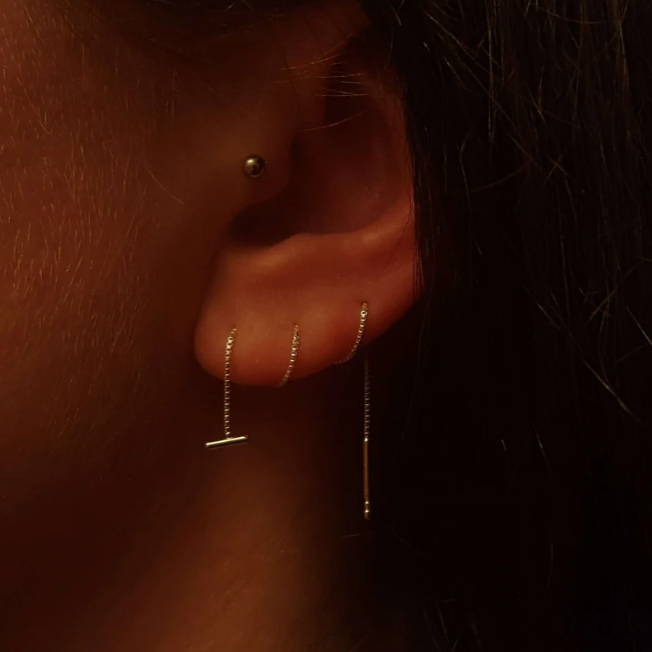 Jolana - T Şeklinde Zincir Küpe