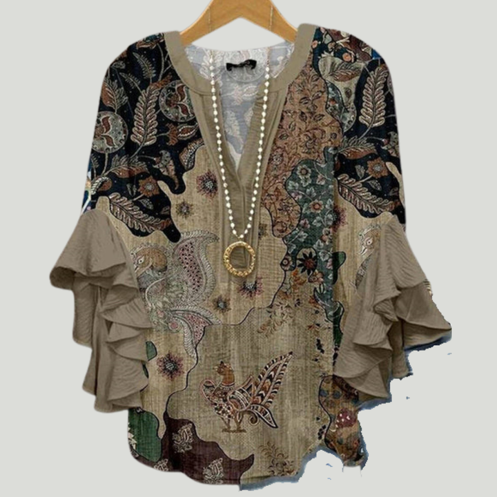 Jaycie - Desenli Zarif Bluz