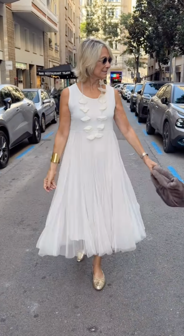 Efrata - Örgü Kazaklı Şık Saten Elbise