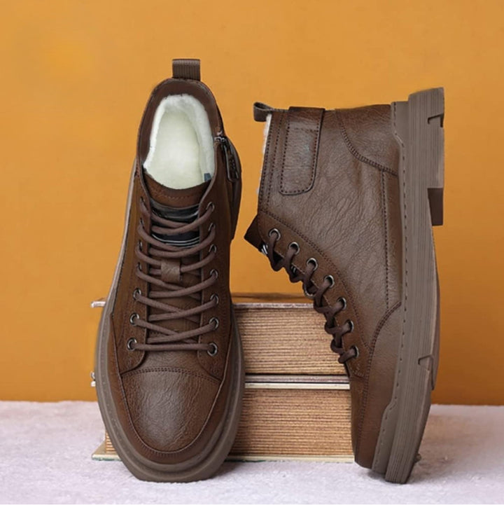 Patterson - Bağcıklı Deri Ayak Bileği Botları