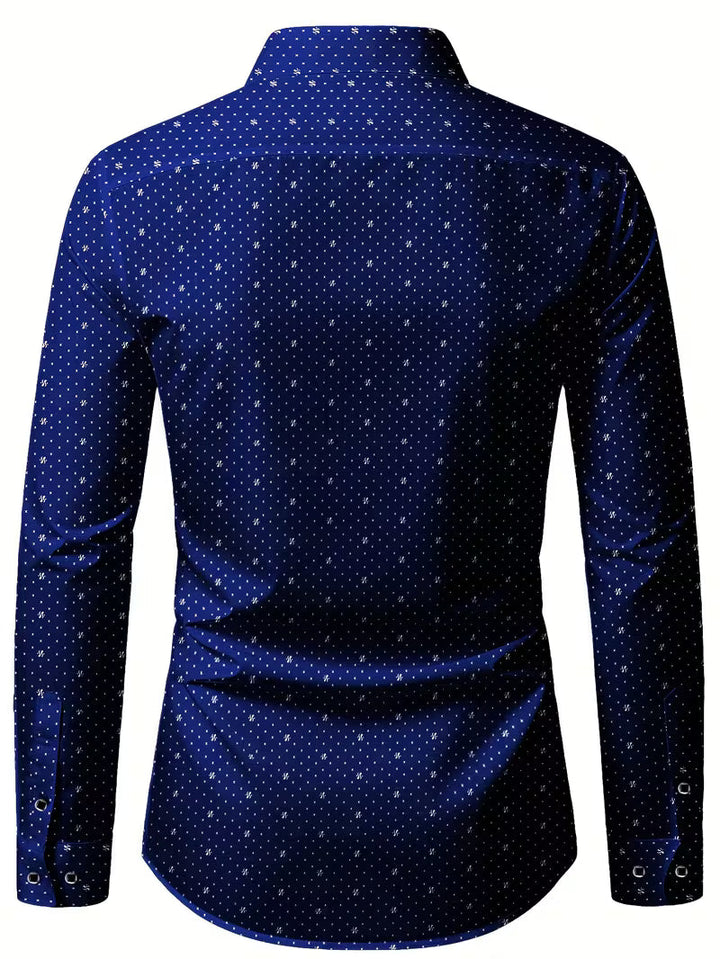 Spyros - Düğmeli Ön Uzun Kollu Gömlek