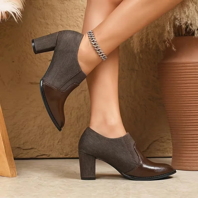 Shanika - Kalın Topuklu Süet Botlar