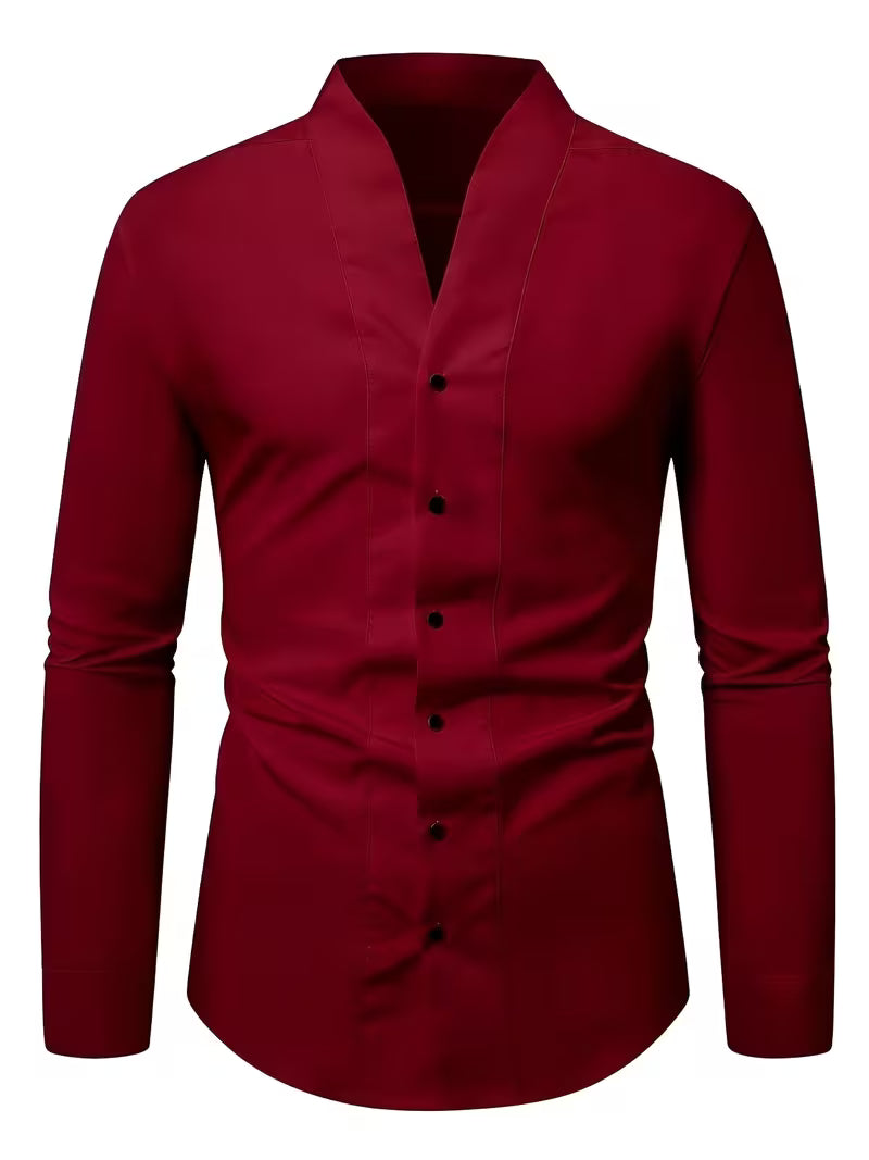 Abnar - Düğmeli Uzun Kollu Gömlek