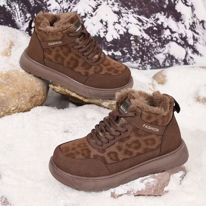 Elizia - Kalın Tabanlı Bağcıklı Ayak Bileği Ayakkabısı