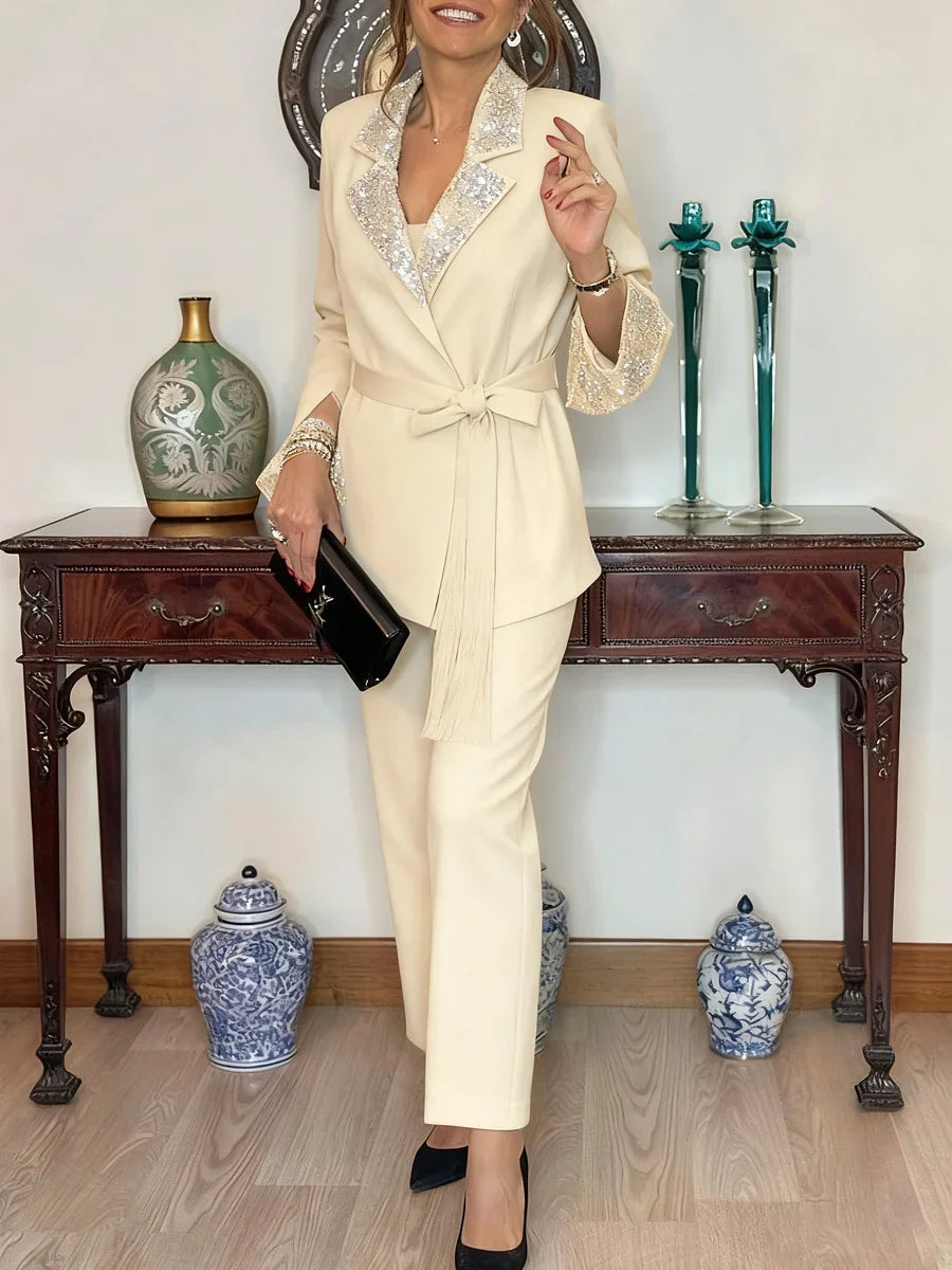 Nitzanit - Zarif Ceket ve Pantolon İki Parça Takım