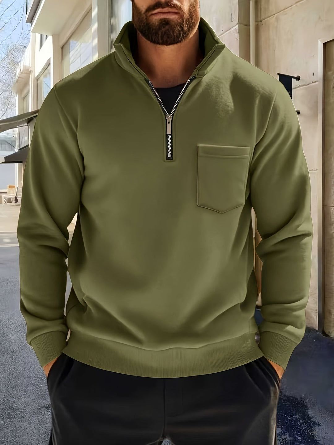 Nistor - Yarım Fermuarlı Uzun Kollu Gömlek