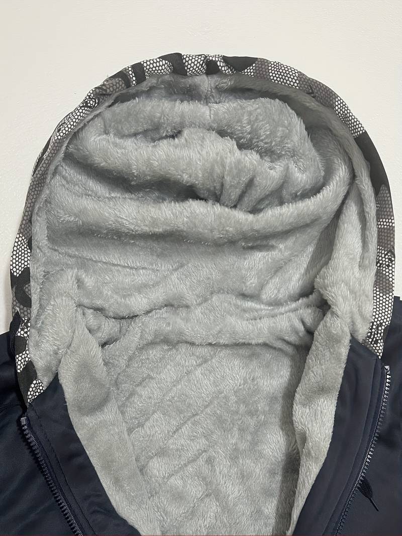 Oziel - Fermuarlı Sıcak Polar Kapüşonlu Ceket