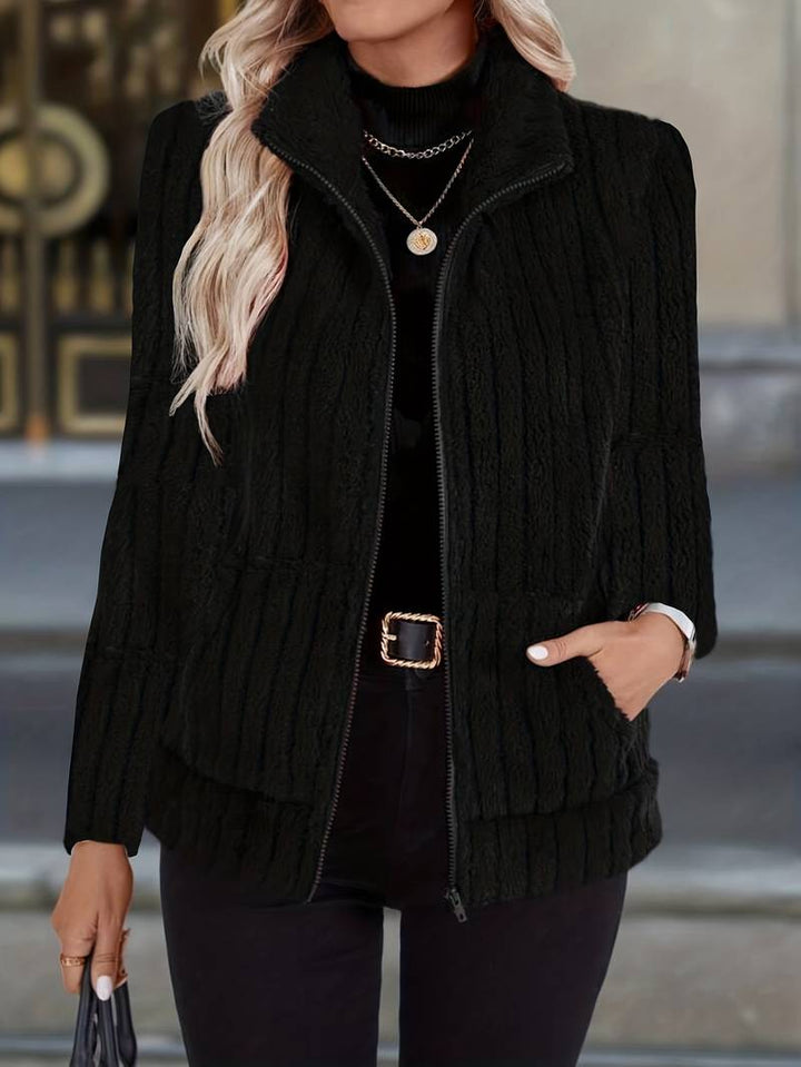 Zoharia - Cepli Şık Uzun Kollu Kışlık Ceket