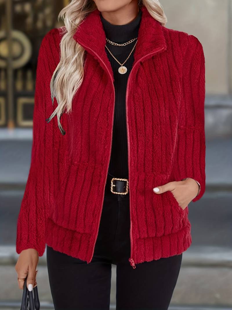 Zoharia - Cepli Şık Uzun Kollu Kışlık Ceket