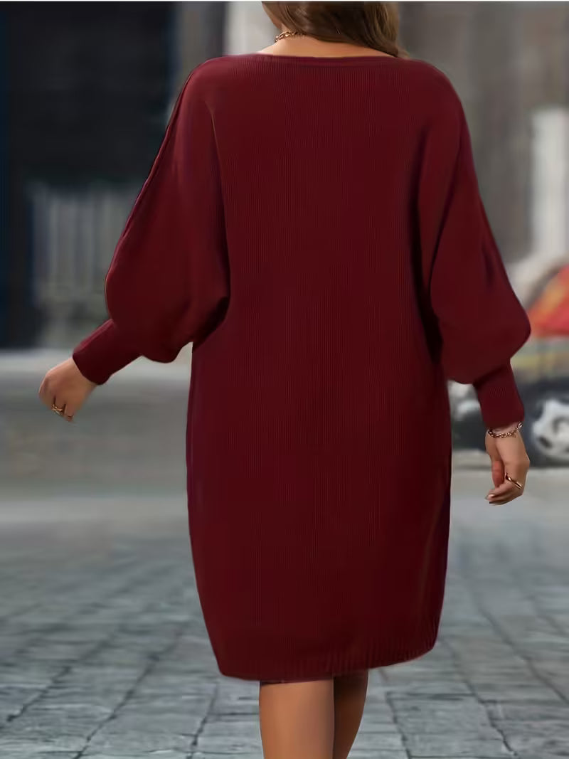 Enkeleida - Rhombus Geometrik Desenli Kışlık Elbise