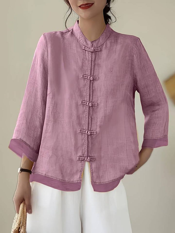 Sigal - Patchwork Tasarımlı Vintage Bol Kesim Gömlek