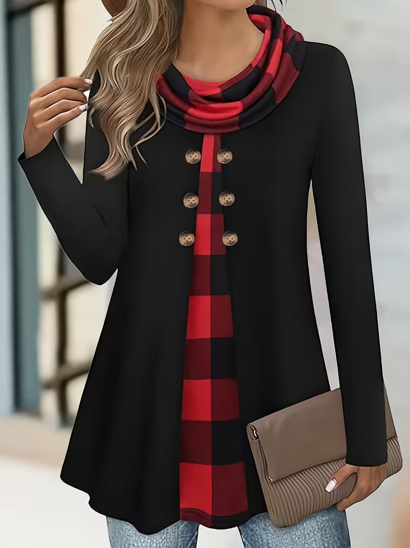 Sahar - Fırfırlı Yakalı Tişört