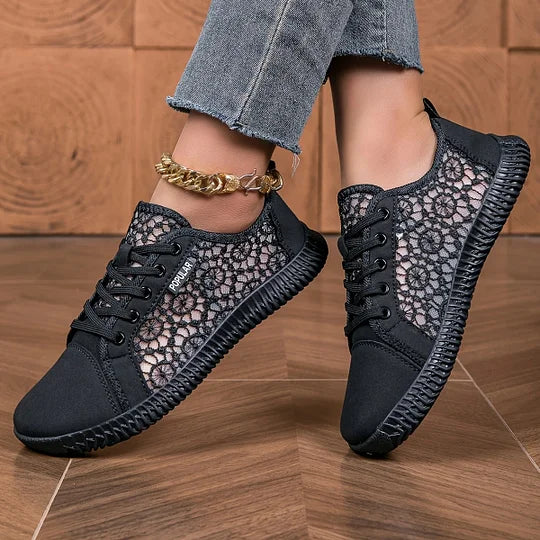 Orly - Nefes Alabilir File Bağcıklı Loafer