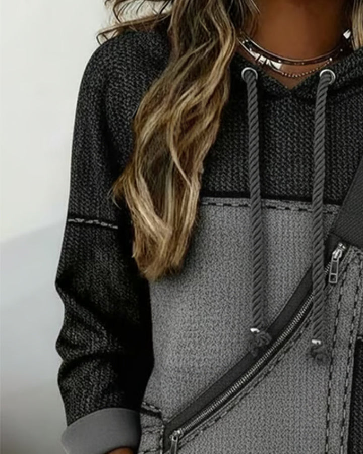 Eija - Şık Renkli Kapüşonlu Sweatshirt