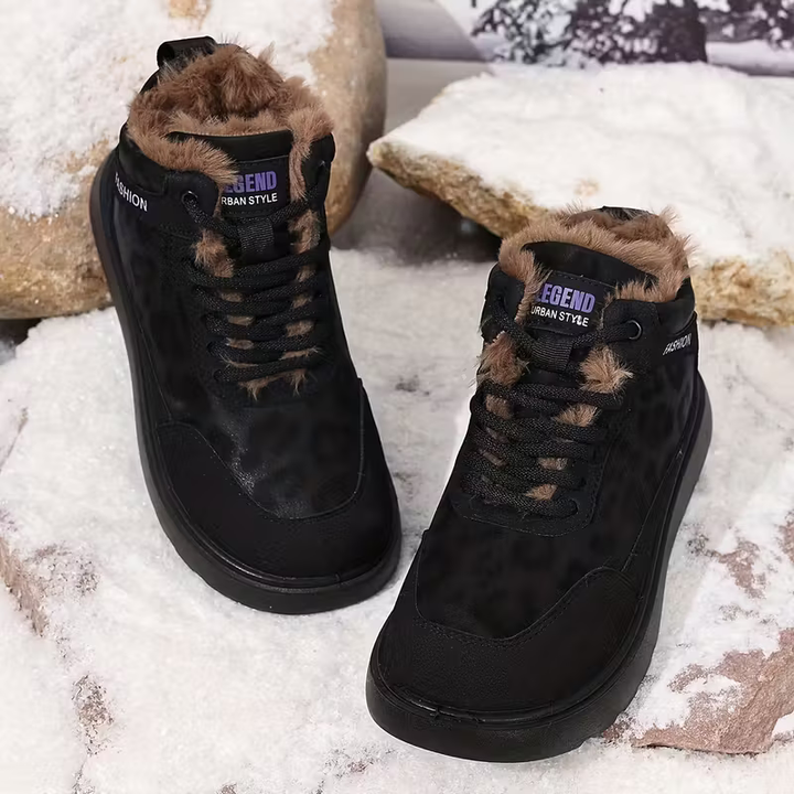 Elizia - Kalın Tabanlı Bağcıklı Ayak Bileği Ayakkabısı